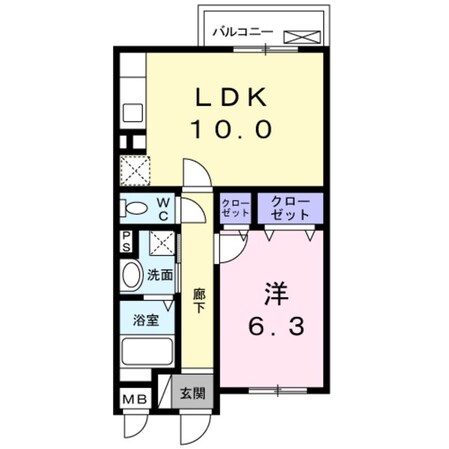 エトワール桃山Ⅱの物件間取画像